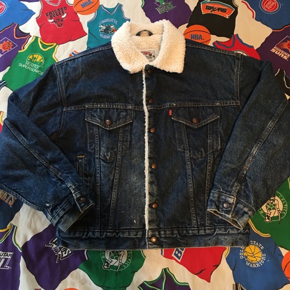 Vintage Levi Sherpa Lined Denim Jacket